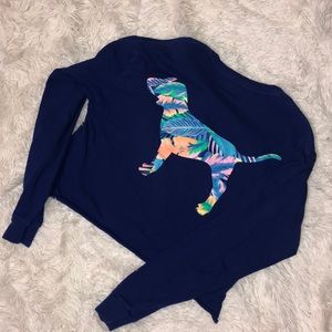 PINK Long Sleeve Crop Top